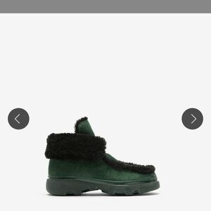Burberry Green Suede Shearling Boots Size Us 9.5-10 Euro 40